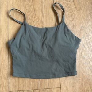 Green tank with built in bra